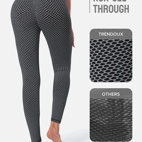 TRENDOUX TIK Tok Leggings for Women - High Waisted Butt Lift Yoga Pants - Picture 4 of 5